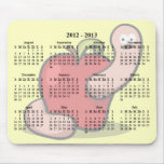 2013 School Year Worm & Apple Teacher Calendar Mouse Pad