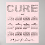 2013 : Une année pour le calendrier mural de trait Affiche