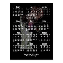2013 Warm New Year Greetings Postcard Calendar postcards