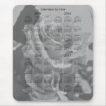 2014-2017 White Rose 4 Year Calendar Mouse Pad