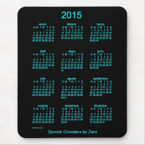 2015 Spanish Calendar Mousepads