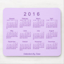2016 Calendar Mousepad
