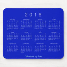 2016 Calendar Mousepad