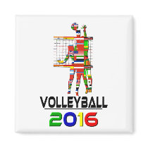 2016:Volleyball Fridge Magnet