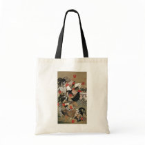 20. 群鶏図, 若冲 Flock of Roosters, Jakuchu Tote Bags