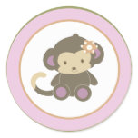 20 - 1.5" Envelope Seal Jacana Girl Jungle Zoo Round Sticker