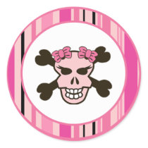 20 - 1.5" Envelope Seals Girly Girl Pink Punk Skul