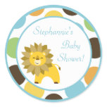 20 - 1.5"  Favour Stickers Jungle King Lion Safari