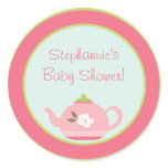 20 - 1.5" Favour Stickers Tea Party Pink Pastel