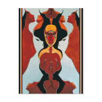 20 Faces - Tribal Dance Post Card