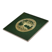 [20] Golden Celtic Tree of Life Tiles