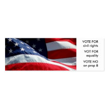 20-pack Vote No On Prop 8 skinny cards Business Card Template