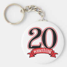 20 Something 20th Birthday Keychain
