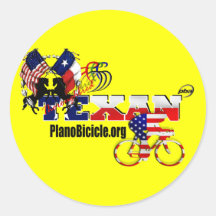 20 Thoroughbred Texan Cyclist Stickers