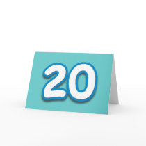 20 Year Birthday or Anniversary - Add Text Cards