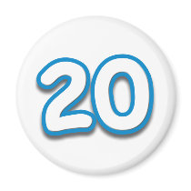 20 Year Birthday or Anniversary - Add Text Refrigerator Magnet