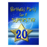 20ème Invitation de fête d'anniversaire pour un Su