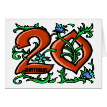 20th Birthday Card