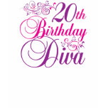 20th Birthday Diva t-shirts