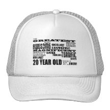20th Birthday Party Greatest Twenty Year Old Hats