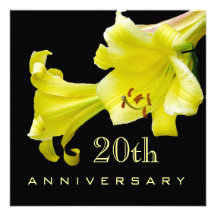 20th Wedding Anniversary Invitation