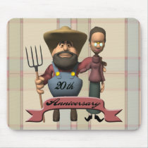 20th Wedding Anniversary Mouse Pad
