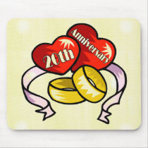 20th Wedding Anniversary Mousepads