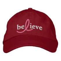 ($21.95) Believe Breast Cancer Ribbon Hat