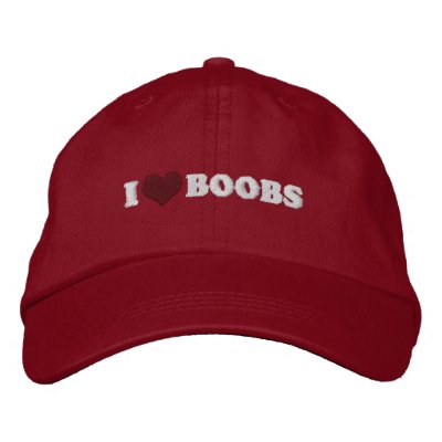 ($21.95) I Heart Boobs Breast Cancer Hat Embroidered Baseball Caps