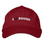 ($21.95) I Heart Boobs Breast Cancer Hat Embroidered Hat