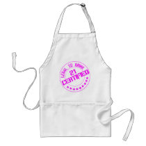 21 Birthday Item Certified Now 21-pink Apron