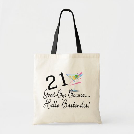 21 Good Bye Bouncer Hello Bartender Canvas Bags