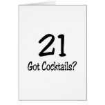 21 Got Cocktails Greeting Card
