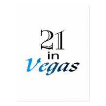 21 In Vegas (blue) Postcards