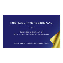 21 Modern Professional Business Card blue golden