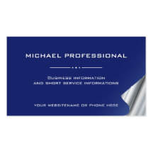 21 Modern Professional Business Card blue silver