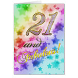 21ème Invitation de fête d'anniversaire Cartes De Vœux