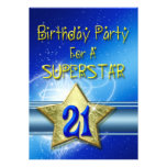 21ème Invitation de fête d'anniversaire pour un Su