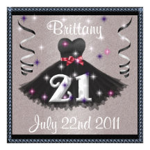 21èmes invitations heureuses de robe habillée d'an