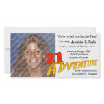 21st Birthday Adventure Party Photo Invitation Custom Photo Card