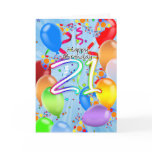 21st Birthday - Balloon Birthday Card - Happy Birt