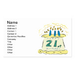 21st Birthday Business Cards