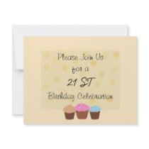21st Birthday Celebration Personalized Announcements