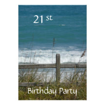 21st Birthday Celebration-Ocean Announcements