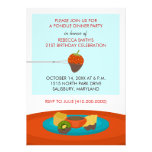 21st Birthday Fondue Dinner Party Celebration Invites