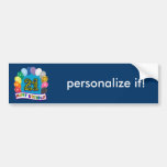21st Birthday Gifts with Assorted Balloons Design Bumper Sticker