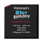 21st birthday invite fridge magnets