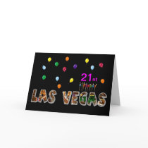 21st Birthday Las Vegas Card