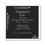 21st Birthday Magnet Invite