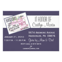 21st Birthday Party Invitation